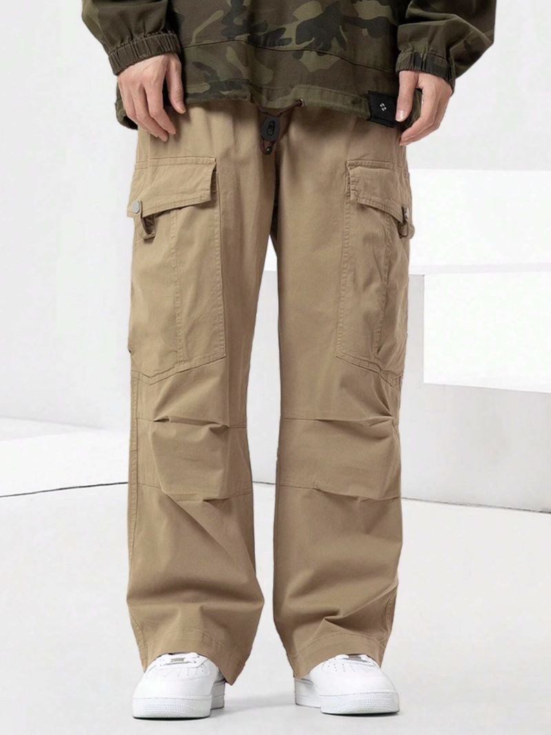 Joey Khaki Flap Pocket Cargo Pants - Image 5